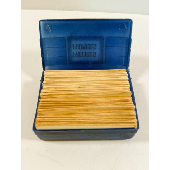 Vintage Precious Promises Bible Scripture Verses Card Set Mini Travel Size Inspi - Picture 2 of 14